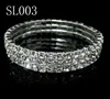 Bröllopsklänning Tillbehör Stretch Rhinestone Armband Bröllop Utdragbara Crystal Shinny Bridal Armband 1,2,3,4,5,6 Rader Wrap Armband