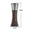 Stainless Steel Salt and Pepper Grinder Shakers Glass Body Salt And Pepper Mill with Adjustable Ceramic Rotor ZC2731