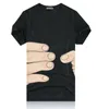 2019 Lato Brand New Męskie 3D Big Hand Krótki Rękaw Bawełniany T Shirt Oddychający O Neck Moda Topy Tee Funny Tshirt Tanie Z