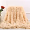 Double-faced Faux Fur Blanket Soft Fluffy Sherpa Throw Blankets for beds cover Shaggy Bedspread plaid fourrure cobertor mantas264J