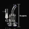 Hookahs 6 tum mini glas vattenr￶r bong 14mm manlig tjock klar dab rigg gr￶n bl￥ sk￥l r￶kning accessorie