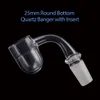 25mm 3mm Thick Smoking Accessories XL Quartz Banger Round Bottom Flat Top Roket Head Nail with insert Domeless Nails for Water Pipes