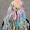 Angel Aura Crystal Barrette Natural Stone Bohemia Ponytail Clips for Women French Clip Rainbow Quartz Hair Accessories