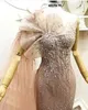 Aso EBI Arabski 2020 Sparky Syrenki Suknie Wieczorowe Koronki Zroszony Sheer Neck Prom Dresses Vintage Formalne Party Sexy Backless Pagewant Suknie