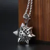 Hip Hop Iced Out Trippie Redd Meteor Hammer Pendant Necklace Gold Silver pläterad med repkedja280g