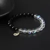 Ny design tai chi armband med rostfritt stål Yingyang pärlor och natursten pärlor mode designer vänskap smycken gåva