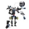 GUDI 8712 Dinozor Action Figure Yapı Taşları 2-in-1 Dönüşüm Serisi Set Robot Araba Kamyon Modeli Deformasyon Oyuncak