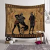 Afrikanische Wandkunst-Dekoration, marokkanischer Wandteppich, Tierlandschaft, hängender Stoff, dekoratives Tapiz-bedrucktes Tenture-Wandbild aus Polyester