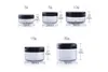 Packing box 3g 5g 10g 15g 20g plastic cosmetic container black Plastic cream jar Makeup Sample Packaging Bottle