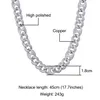 아이스 아웃 쿠바 링크 체인 18mm 엉덩이 엉덩이 블링 체인 보석 남자 골드 럭셔리 디자이너 다이아몬드 목걸이 망 힙 래퍼 패션 액세서리