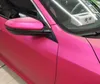 Luxury Ceramic Satin Matt Chrome Rose Red Vinyl Car Wrap Film For Vehicle Covering Wrapping With Air Release Foil Sticker Size 1.52x20m