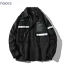 Fgkks moda marca homens casacos casaco 2019 outono jaquetas masculinas hip hop casacos macho streetwear outerwear