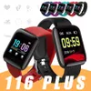 116 além de pulseira inteligente para iphone android celulares rastreador de fitness id116 mais smartband com pressão arterial de freqüência cardíaca pk 115 plus na caixa