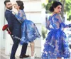 Mini Short Homecoming Party Prom Dresses New Sexy Royal Blue Długie Rękawy Lace Robe de Cocktail Custom Size