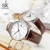 Shengke Paar Horloge Mannen Dames Horloges Simple Quartz Reloj Hoge Kwaliteit Relogio Masculino Business Clock Unisex Lover Watch Saat