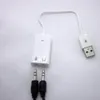 USB Sound Card Virtual 7.1 Extern USB-ljudadapter USB till Jack 3.5mm Hörlur Mikrofon Ljudkort för laptop Notebook Ny