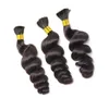 Onbewerkte krullend vlechten menselijk haar 9a 3pcs handelen Braziliaanse losse golf haarbouten voor micro -vlechten