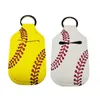 Ny baseball softball neopren täcke sanitizer hållare för 30 ml flip cap resor storlek flaska chapstick hållare flip cap flaskor med nyckelring