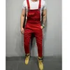 Men's Ripped Jeans Jumpsuits High Street Distressed Denim Bib Overalls For Man Suspender Pants Fashion287B