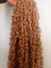 Ny stil Brasiliansk mänsklig Virgin Remy Hair Curl Hair Weft Human Soft Double Drawn Brown Hair Extensions