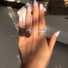 5pcs requintados no casamento de noiva Rings Princynd ENGAIGEND GENS CASADO DE FESTO FEMAN ANELE