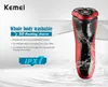 Rechargeable electric shaver washable trimmer barbeador face men shaving machine groomer beard kemei 3D electric razor