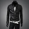 BB-C1289 spring autumn 2018 new men fashion standing collar slim and handsome PU leather jacket coat cheap wholesale