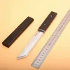 Top Quality Katana Knife D2 Steel Tanto Satin Blade Ebony Handle Fixed Blade With Wood Sheath Collection Knives