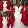 Sirena bianca abiti sexy da appliques in pizzo spalla tulle sweep treno abito da sposa maniche da sposa abiti da sposa a buon mercato