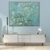 Hand Painted Oil Painting Reproductions Almond Blossom Tree, 1890 by Vincent Van Gogh Flower Art Painting for Dinning Room Decor