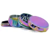 Metal Grinder 63mm 4 Parts Tobacco Herb Grinder Multicolor Big Grinders Zinc Alloy Herbal Cigarette Crusher Dab Tool