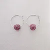 Rhinestone Hoop Earrings for Women DHL Cherry Bblossom Crystal Ball Earrings for Lady Xmas Gift Fashion Jewelry