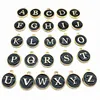 26 pçs / lote 12 15mm Nova Chegada Esmalte A-Z Alfabeto Letra Inicial Encantos Pingente Feito à Mão Para Pulseira Diy Jóias Making344Y