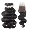 Ishow 9A Body Deep Straight Water Wave Bundels van mensenhaar met vetersluiting 8-28 inch Remy Extensions Inslag voor vrouwen Alle leeftijden Natuurlijke zwarte kleur