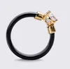 desigenr gioielli anelli per coppie anelli in zircone in ceramica anelli a fascia smaltati per coppie alla moda di 278U