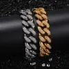 Tbtk roestvrijstalen heren sieraden set 20 mm Miami Cuban Link Chain ketting/armband vol ijskoud kubieke zirkonia ne+ba sets