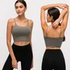 Reggiseni sportivi imbottiti con spalline Top sportivi corti Top aperti sul retro da allenamento Canottiere corte per yoga, danza, atletiche, canotte corte Camicie per donna