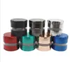 Smoking Pipes Type of Multi-color Transparent Zinc Alloy Smoke Grinder with Four Layers Angle-missing Straight Cylinder in 63mm Metal Grinder Smo