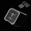 2 I 1 Standard Memory Pack Box Case Holder Micro SD TF Card Storage Transparent Plastic Boxes2834