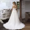 2020 Sweetheart A-Line Wedding Dress Off the Shoulder Appliques Tulle Gowns Open Back Zipper with BUtton Bridal Gown ML8717