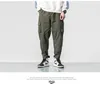 Men's Pants Mens Casual Cargo Brand Clothing Feet Stretch Pockets Hip Hop Orange Ankle-length