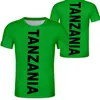TANZANIA t shirt fai da te su misura nome numero tza T-Shirt nazione bandiera tanzanian swahili paese stampa foto testo abbigliamento