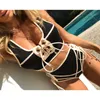 LI-FI 2019 Seksi Bikini Kadınlar Mayo Push Up Yüksek Bel Dantel Mayo Halter Bikini Set Plaj Mayo Yüzmek Giyim Maillot