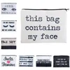 Deze tas bevat mijn Face Letter Storage Bags Rits Travel Make Cosmetische Tas Organizer Handtassen