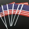 Drapeau américain américain tenu à la main petit mini drapeau USA US American Festival Party Supplies drapeau 14 * 21 cm LJJK2168