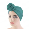 Donne Musulmane Nodo Turbante Cappelli Nodo Beanie Perdita di Capelli Copricapo Caps Bonnet Wrap Cap Indian Voile Morbido Copricapo Tinta unita Nuovo