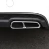 Car Exhaust Tail Pipes Decoration Frame For Audi A6 C7 2016-2018 Stainless Steel Tail Throat Pipe Modified Cover Trim3304