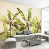 Beibehang Custom Photo Wallpaper 3D Fresco Europese stijl Handgeschilderde bananenboom TV achtergrond Muurschilderijen Papel de Parede