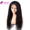 Lace Front Wig Hand Bundet Syntetiskt Hår Lång Yaki Straight Pärlor För Afrikanska Kvinnor Naturliga Hårlinje Frisyrer Parykar