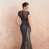 Gatsby 2019 Abiti da sera a sirena di cristallo con perline incredibili di lusso yousef aljasmi splendidi abiti da ballo arabi reali Runway Fashion in2536241